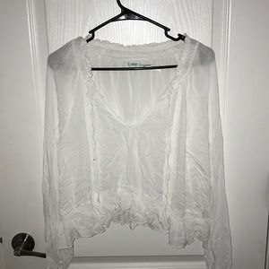 white, flowy blouse